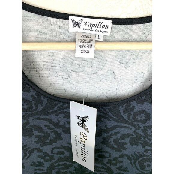 Papillon Monochrome Damask Print Sweater Dress - Picture 3 of 4